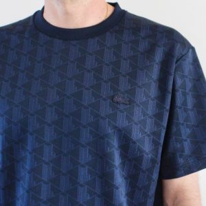 Lacoste Tee-shirt Monogramme Bleu Marine