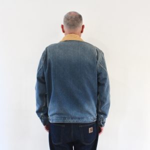 Carhartt Wip OG Detroit Jacket Blue Dusty H Brown Old Used Wash