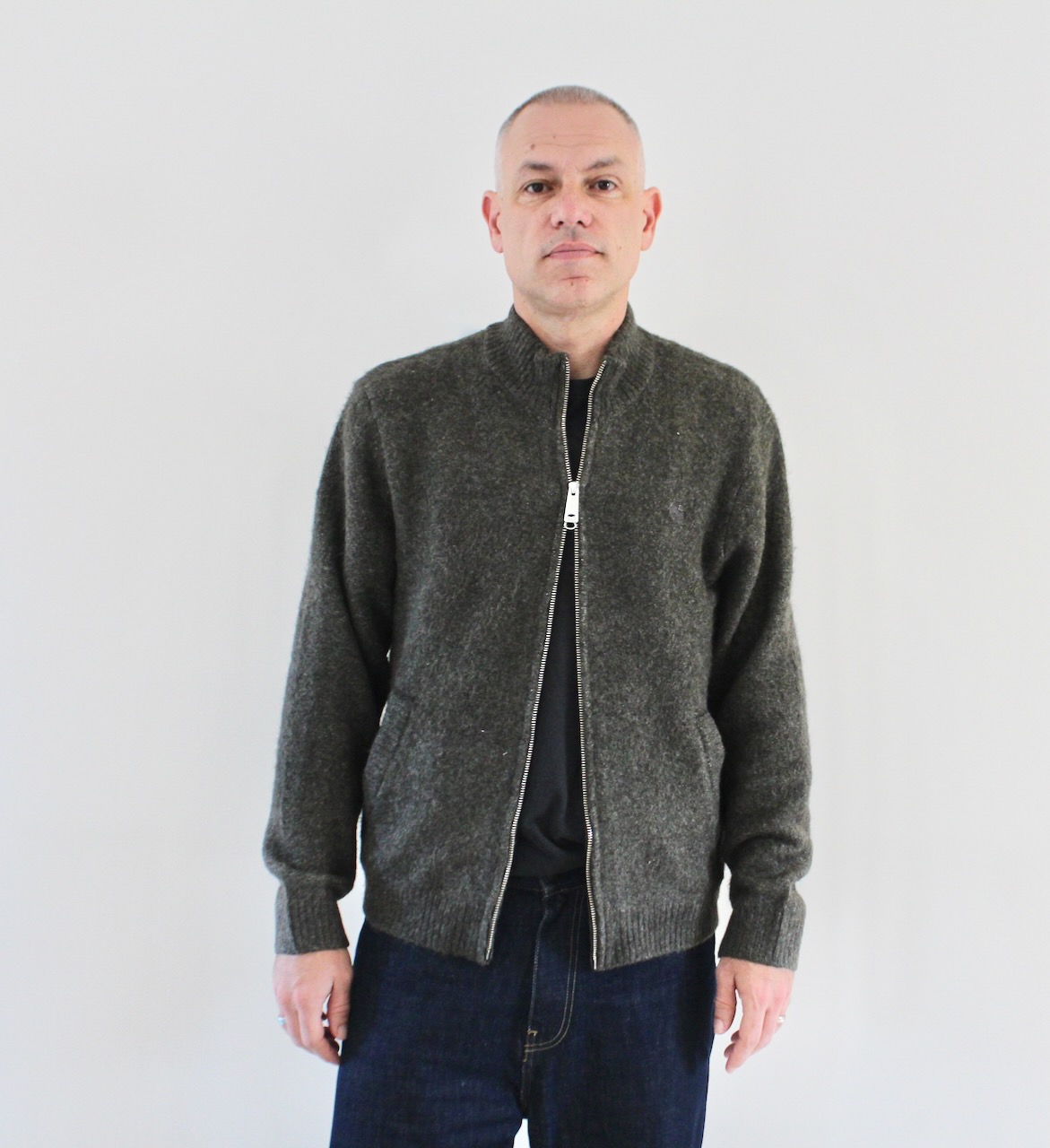 Carhartt Wip Curtis Sweater Jacket Tangled Shungite