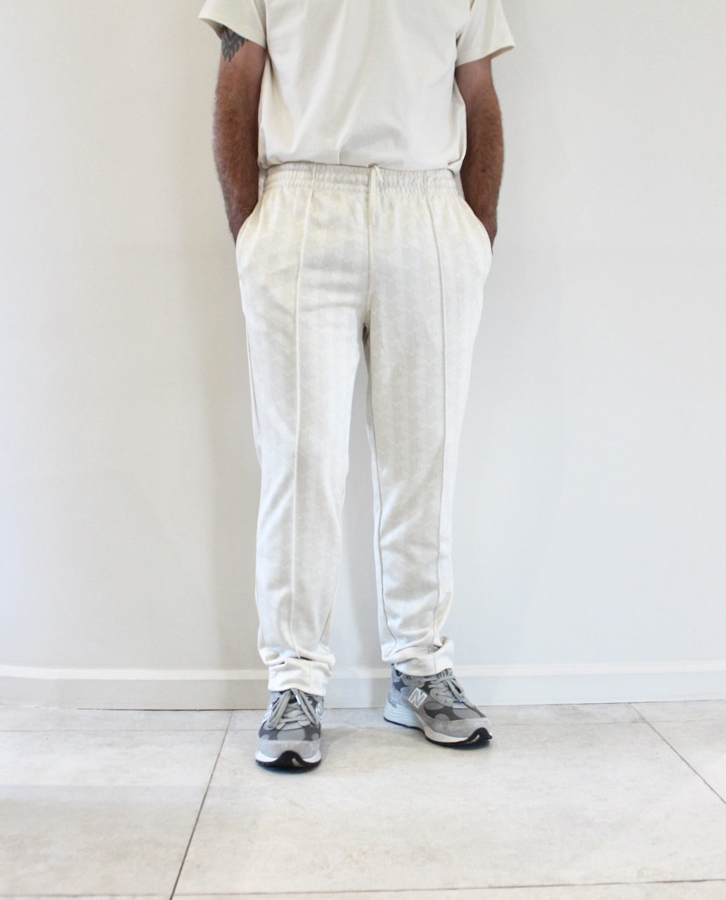 Lacoste Track Pant Monogramme Farine