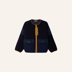 Sessun Cold Night Round Neck Jacket Indigo Moo