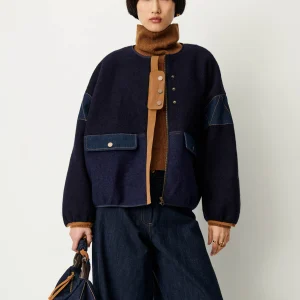 Sessun Cold Night Round Neck Jacket Indigo Moo