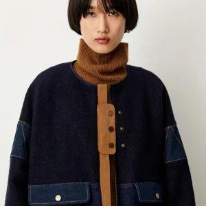 Sessun Cold Night Round Neck Jacket Indigo Moo