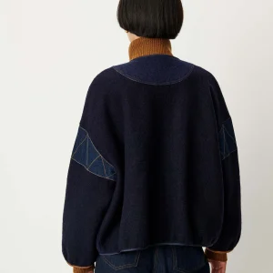 Sessun Cold Night Round Neck Jacket Indigo Moo
