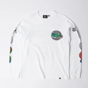 By Parra Bike Hammer Long Sleeve T-shirt White