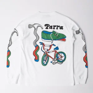By Parra Bike Hammer Long Sleeve T-shirt White