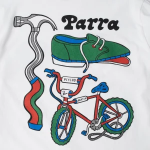 By Parra Bike Hammer Long Sleeve T-shirt White