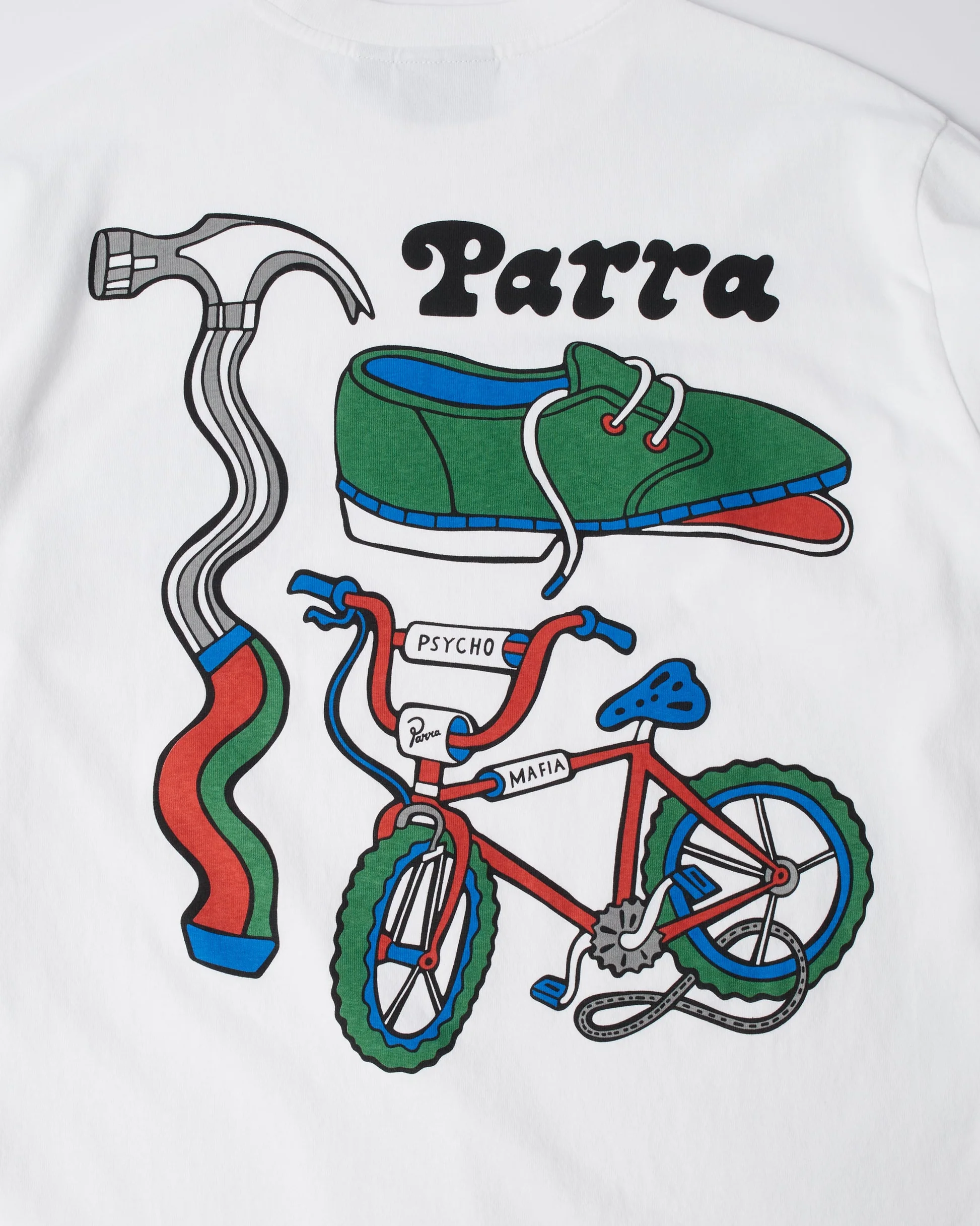 By Parra Bike Hammer Long Sleeve T-shirt White
