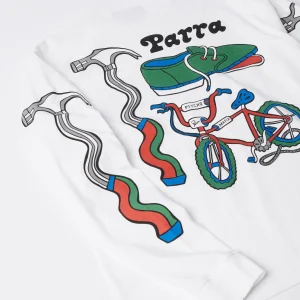 By Parra Bike Hammer Long Sleeve T-shirt White