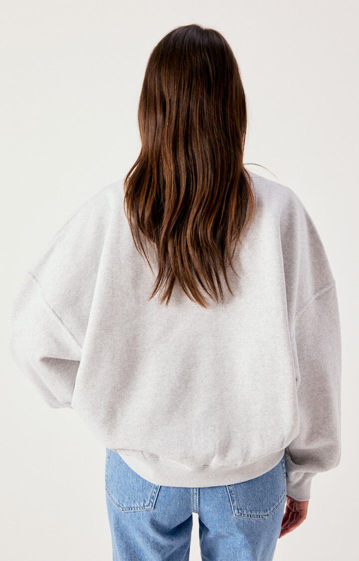 AMV Baptown Sweat Col V gris Chiné