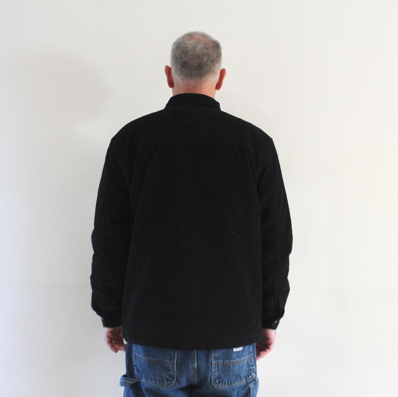 Lacoste Surchemise Oversize Velours Côtelé Noir