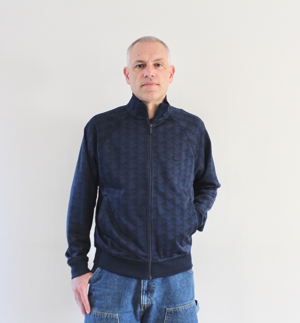 Lacoste Veste Survet Monogramme Bleu Marine