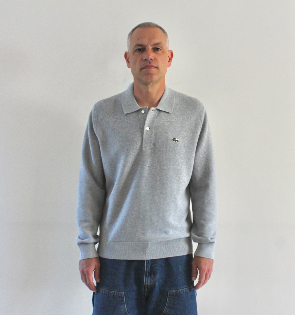 Lacoste Polo Maille Manches Longues Sweaters Gris Chiné