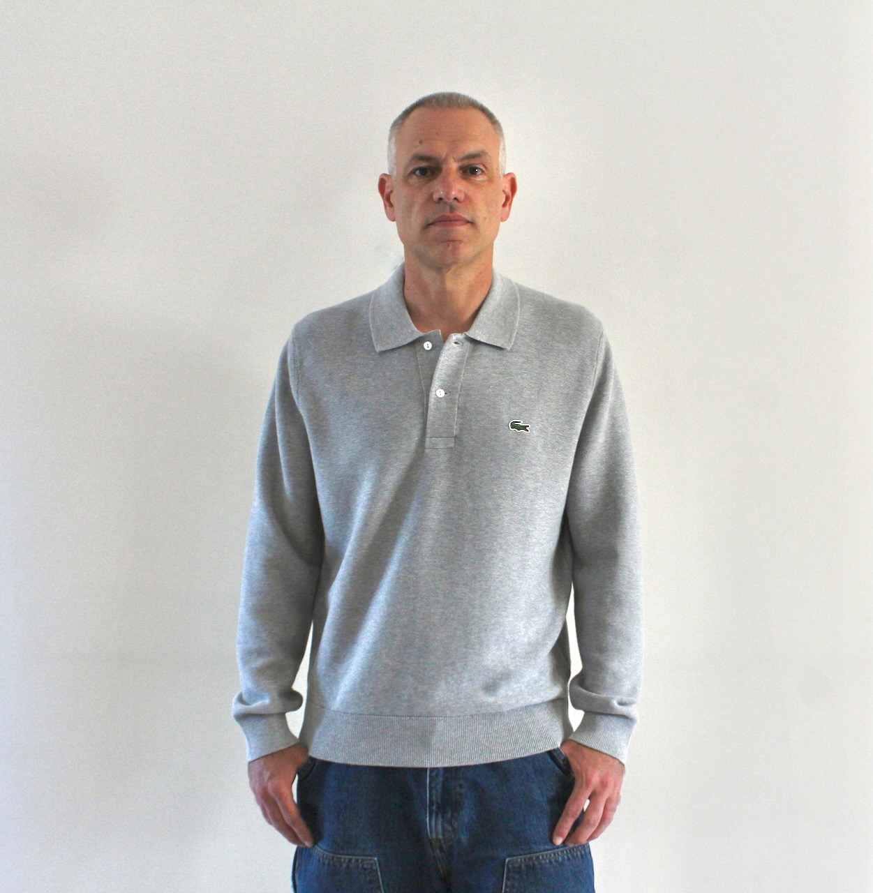 Lacoste Polo Maille Manches Longues Sweaters Gris Chiné