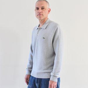 Lacoste Polo Maille Manches Longues Sweaters Gris Chiné