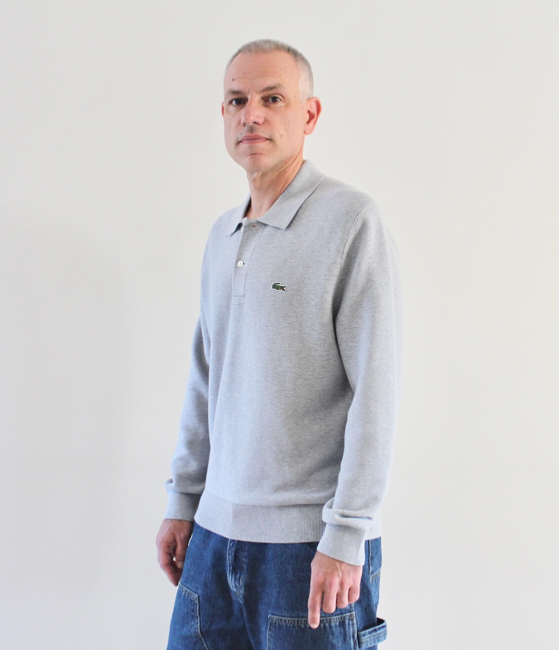 Lacoste Polo Maille Manches Longues Sweaters Gris Chiné