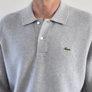 Lacoste Polo Maille Manches Longues Sweaters Gris Chiné