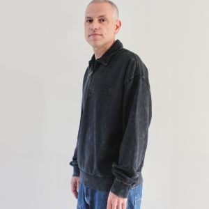 Carhartt Wip Lambert Polo Sweat Black moon wash