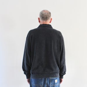 Carhartt Wip Lambert Polo Sweat Black moon wash