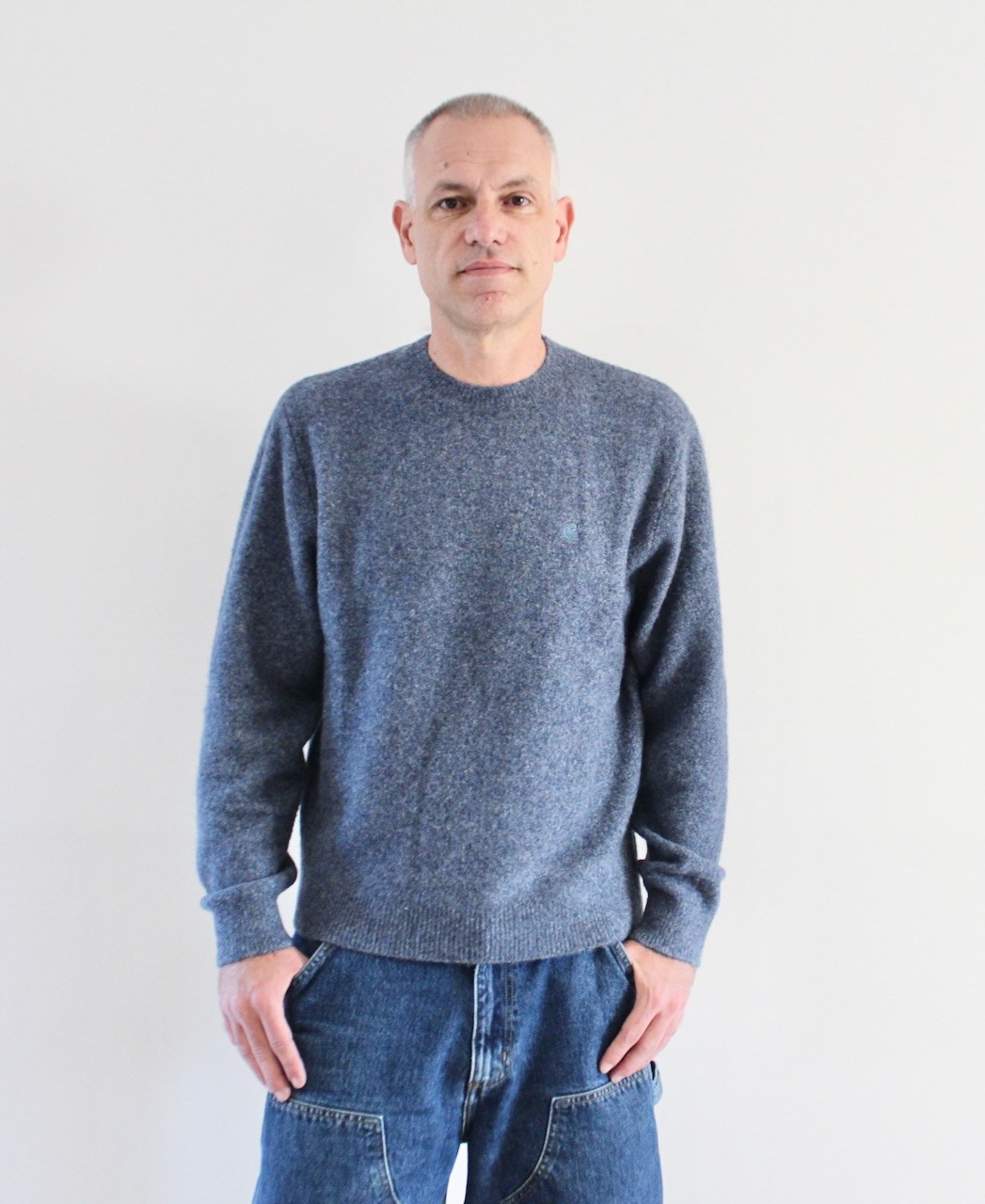 Carhartt Wip Curtis Sweater Tangled Shady Blue