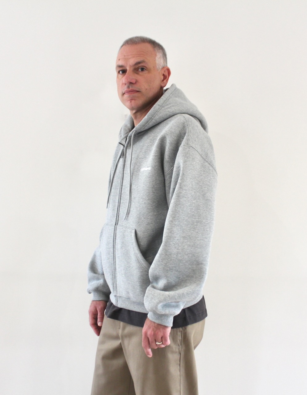 Carhartt Wip Hooded Ebbert Jacket Grey Heather White