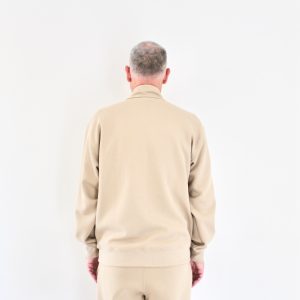 Lacoste Track Jacket en Piqué de Coton Beige