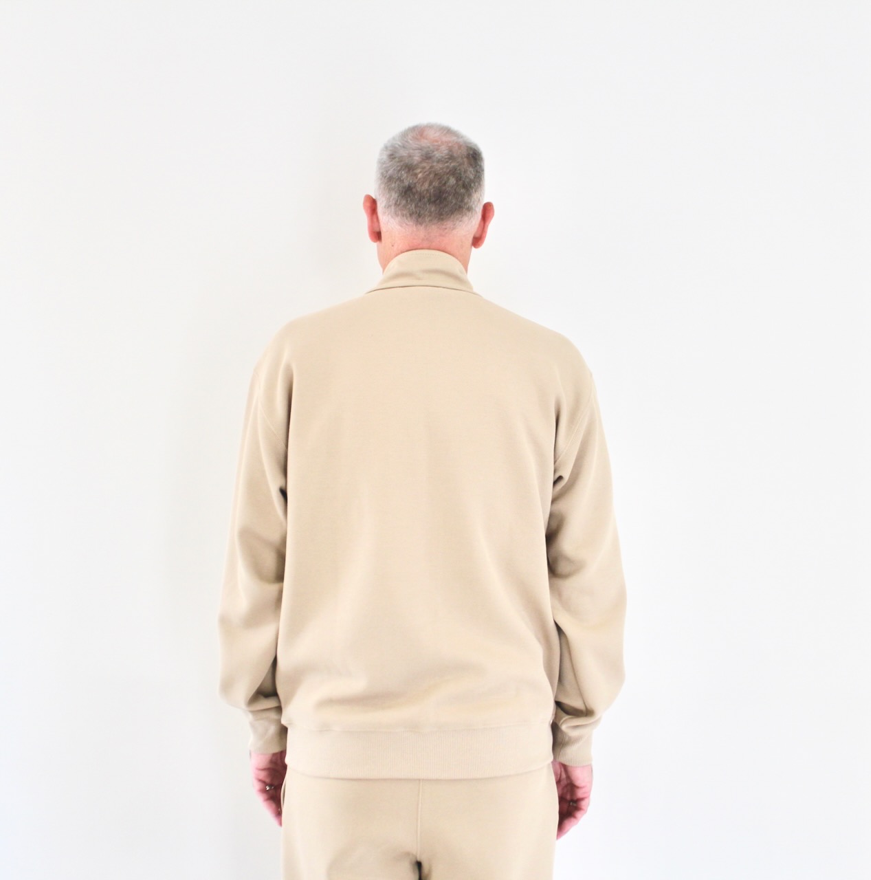 Lacoste Track Jacket en Piqué de Coton Beige
