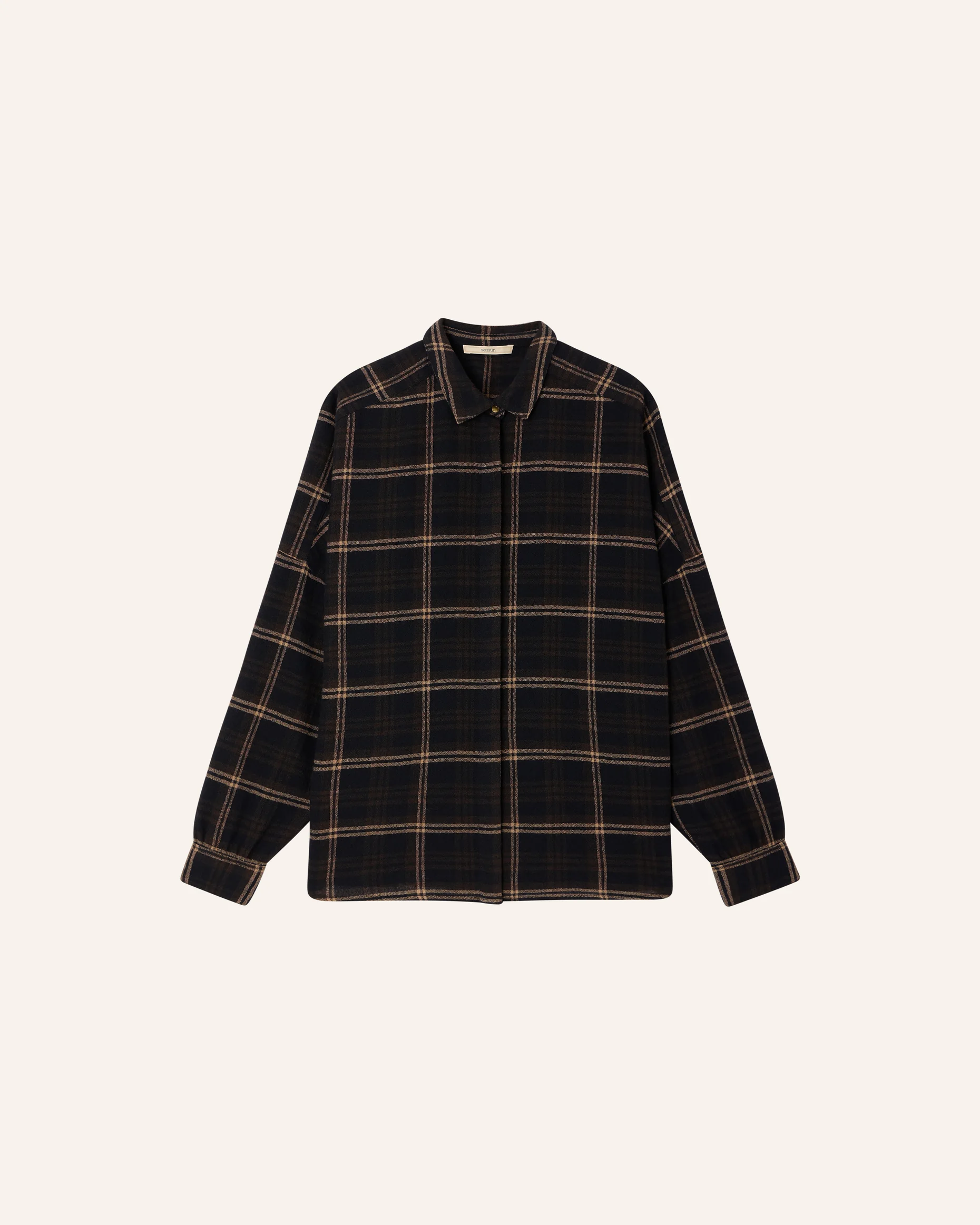 Sessùn Deliwool Wide Shirt Navypath
