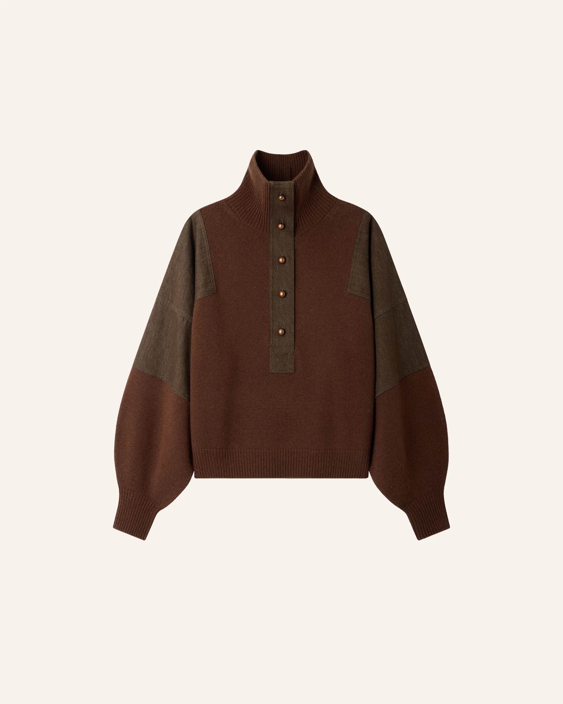 Sessun Wyssal Turtle Neck Patina Brown