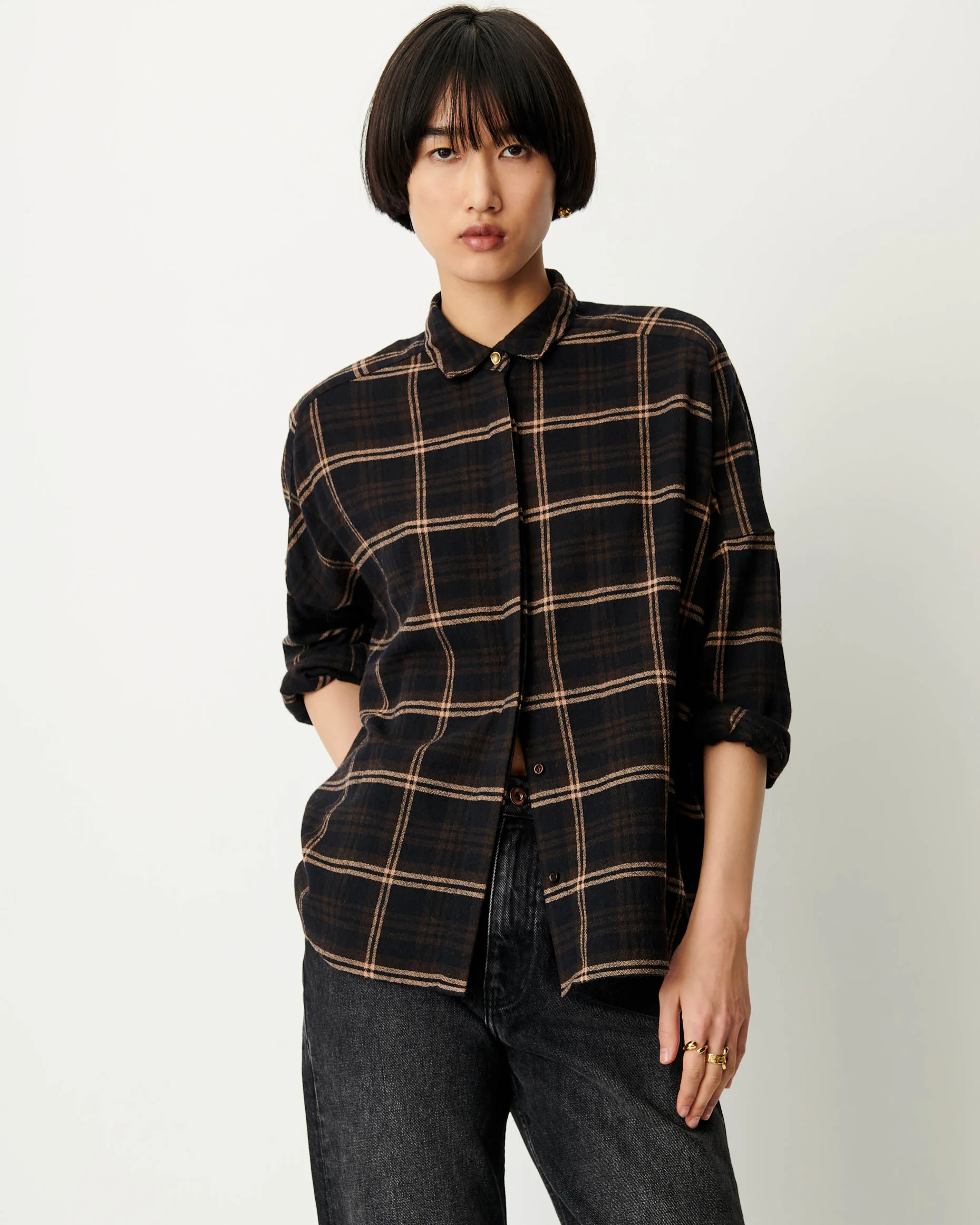 Sessùn Deliwool Wide Shirt Navypath