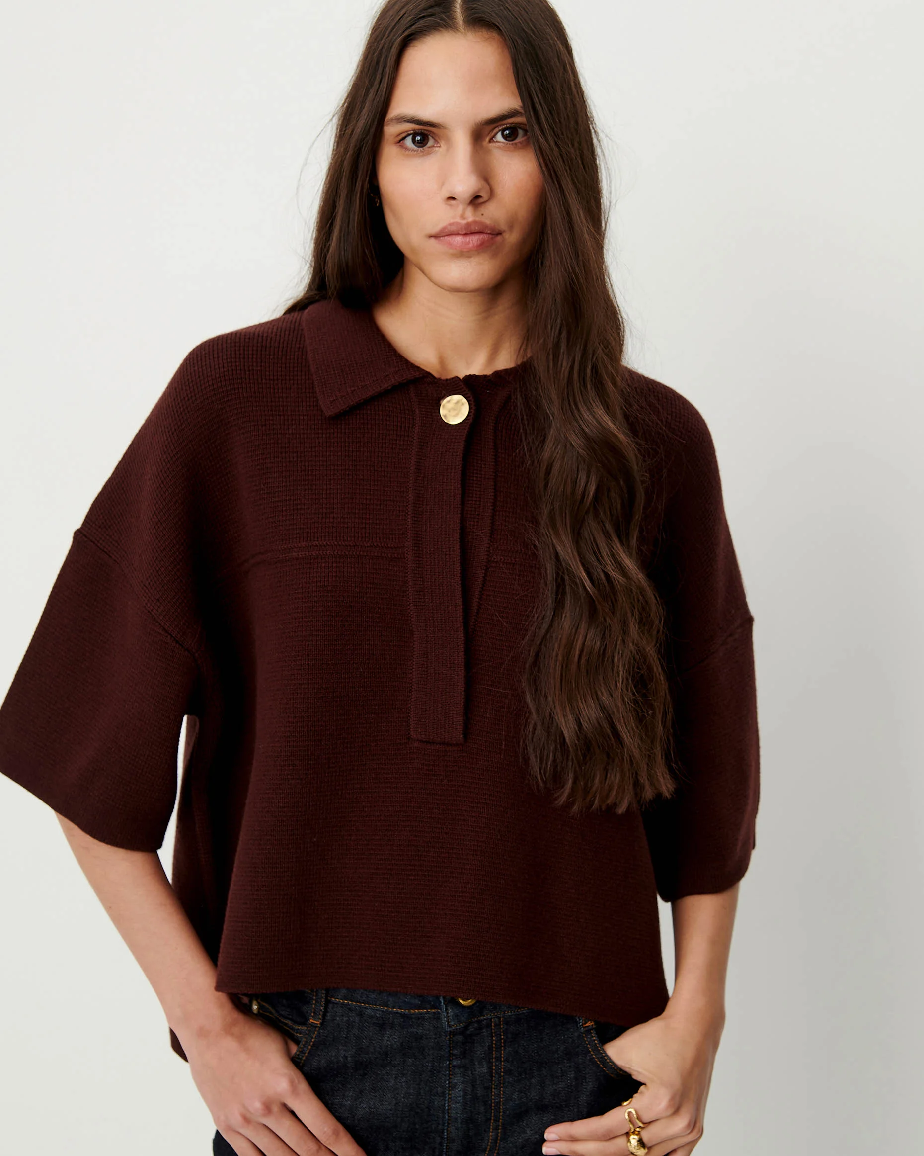 Sessùn Rigel Button-up Polo Ambrune