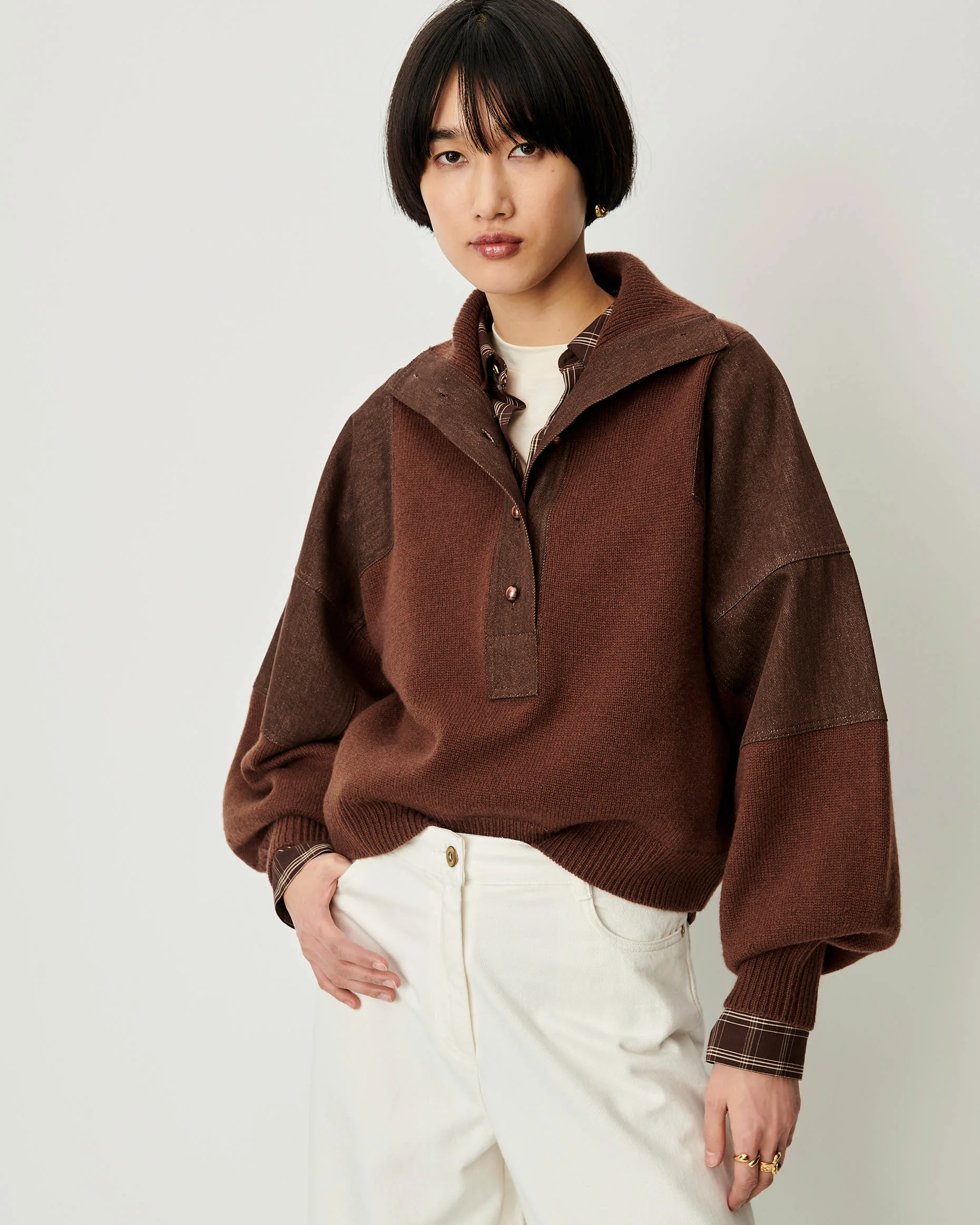 Sessun Wyssal Turtle Neck Patina Brown