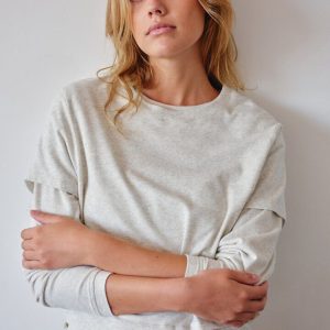 AMV Ypawood T-shirt manches longues gris chiné