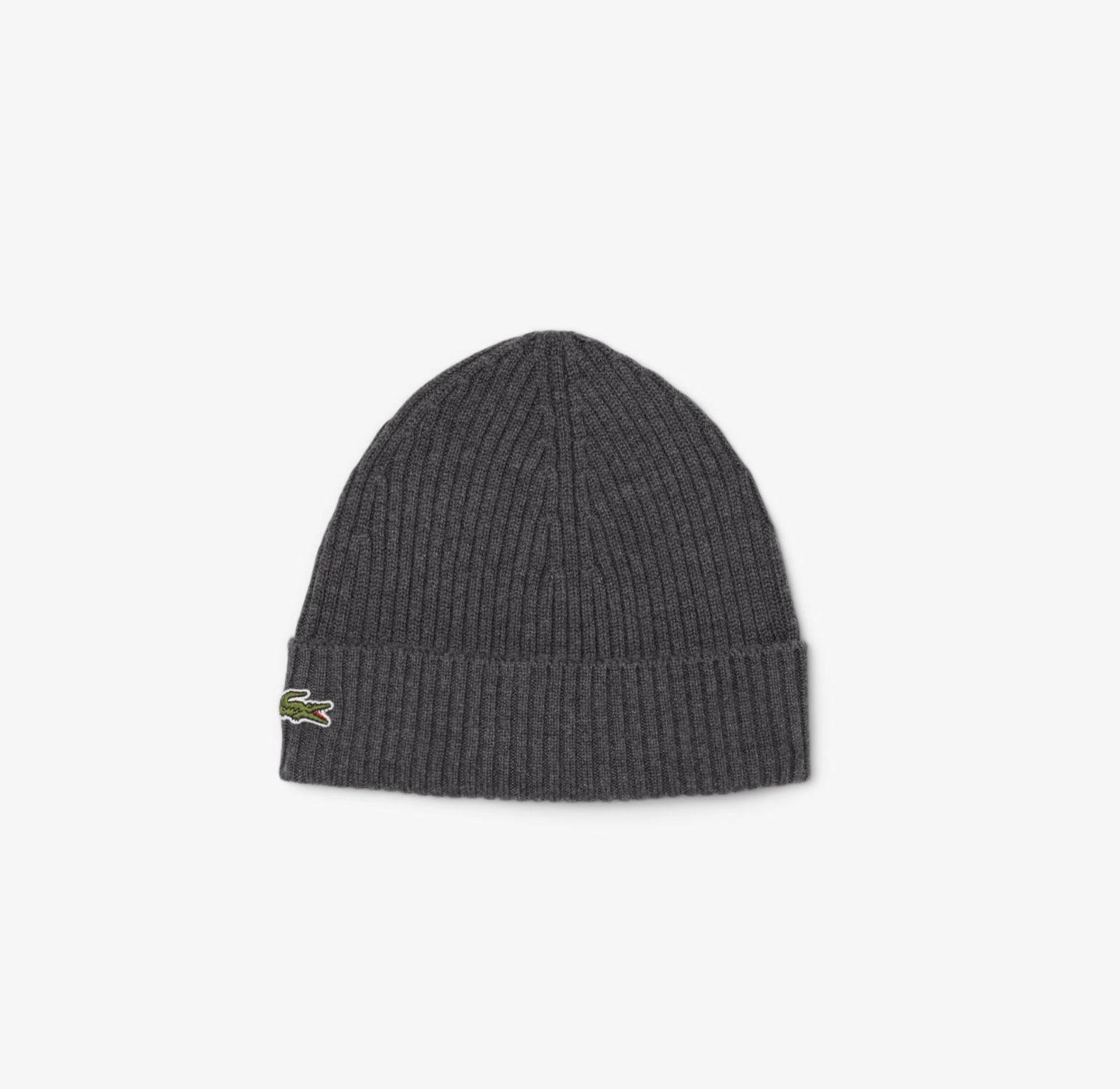 Lacoste Bonnet Laine Gris Chiné