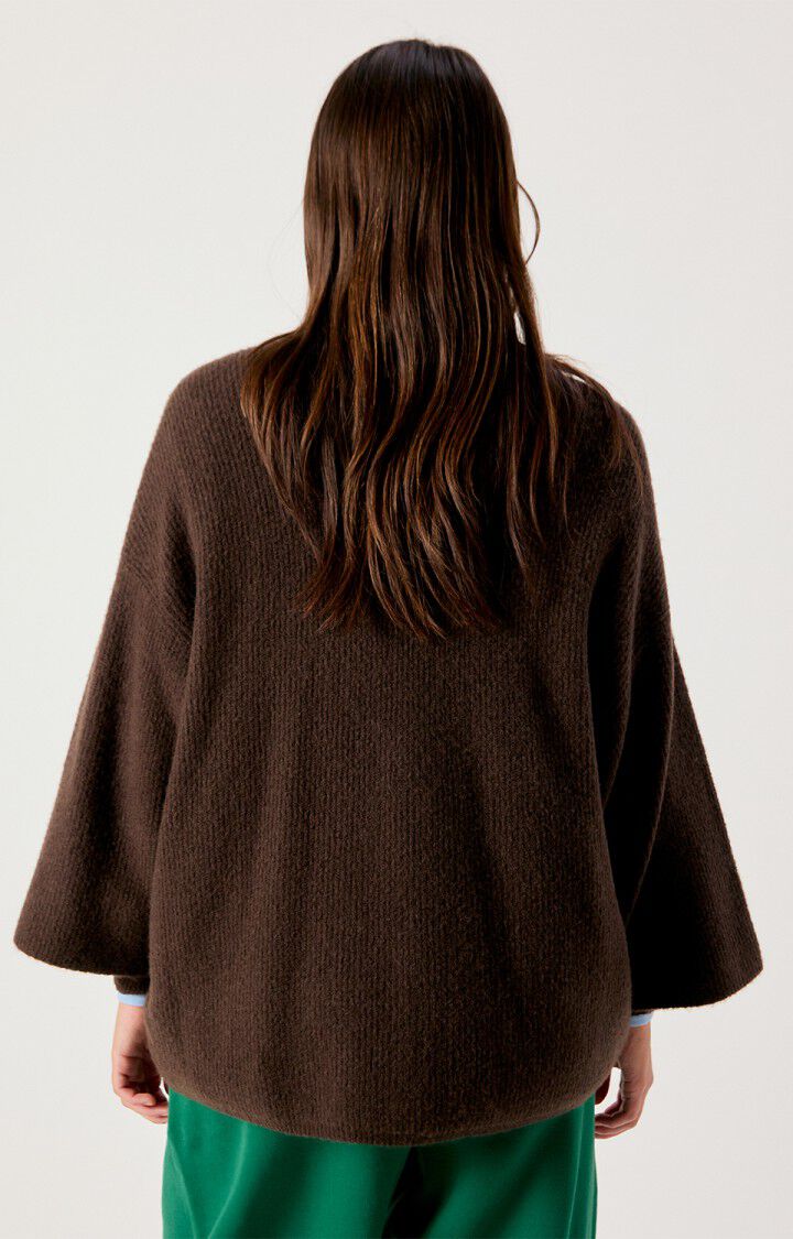 AMV Damsville Gilet Col V boutonné Brune chiné