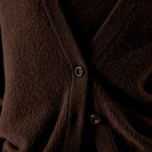 AMV Damsville Gilet Col V boutonné Brune chiné