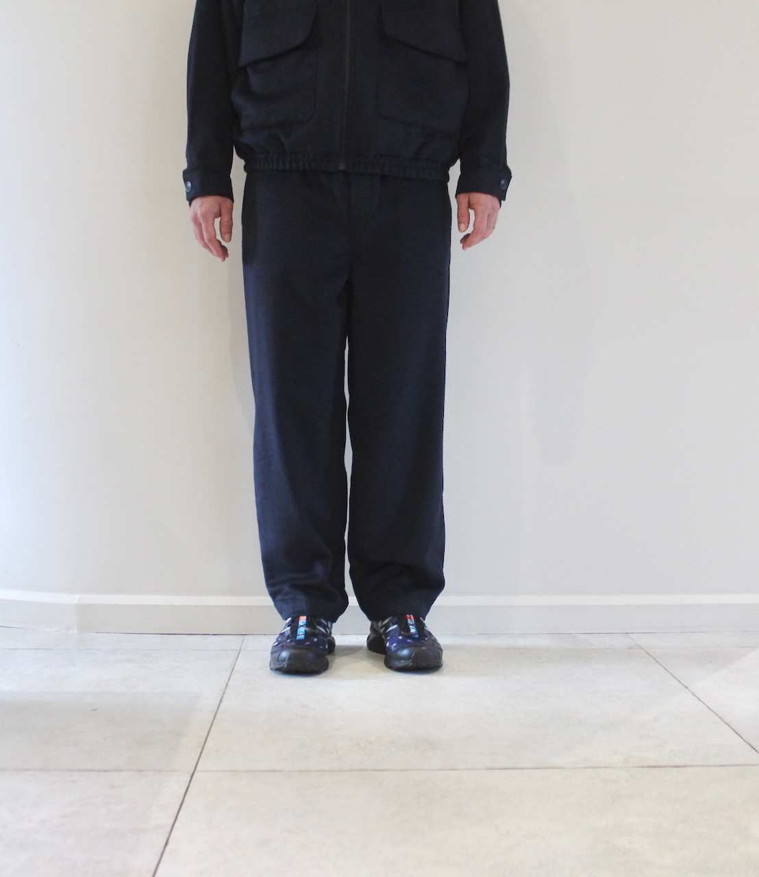 AMV Dodiloo Pantalon Carotte Navy Chiné