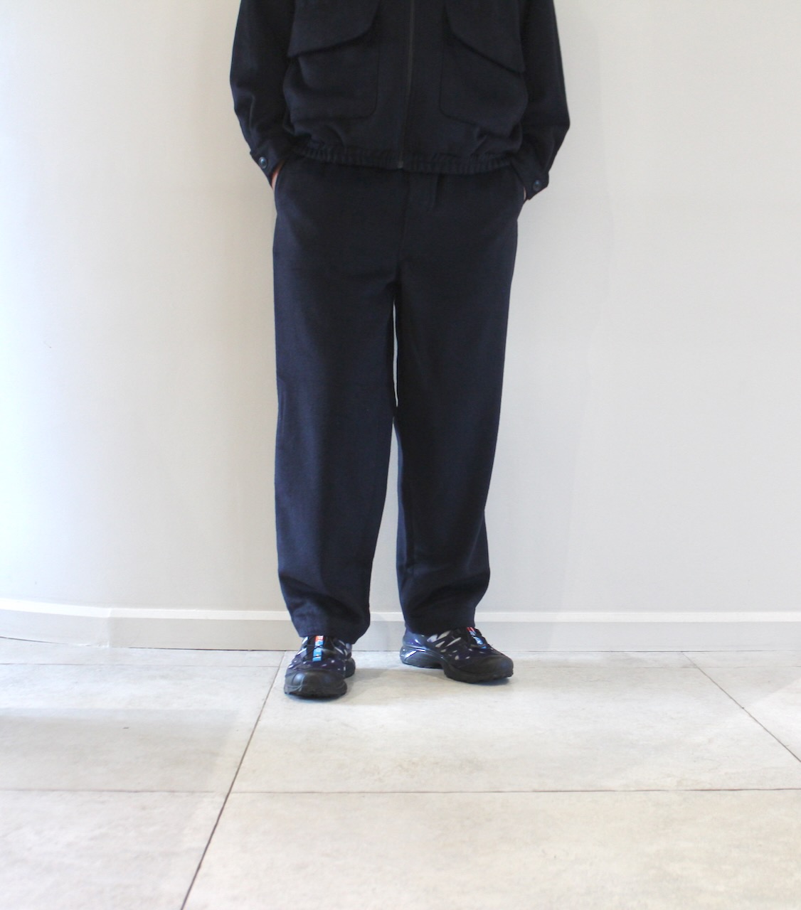 AMV Dodiloo Pantalon Carotte Navy Chiné