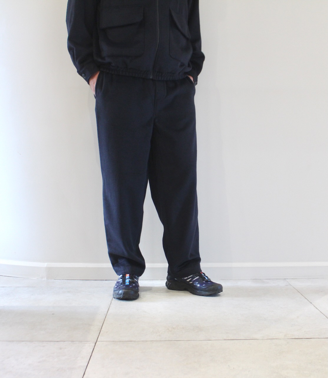 AMV Dodiloo Pantalon Carotte Navy Chiné