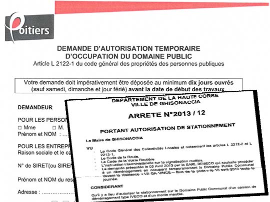 autorisation de stationnement