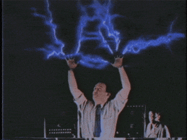 Gif connexion éclair bleu