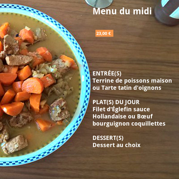 Menu du midi