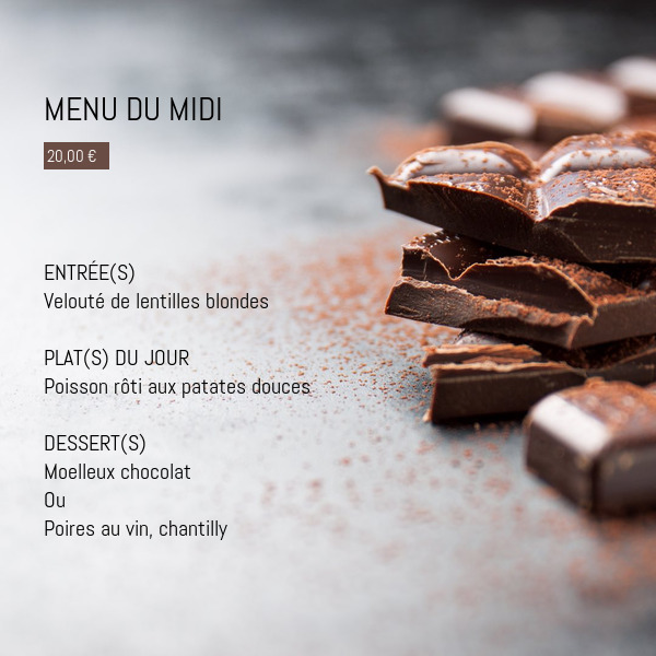 Menu du midi