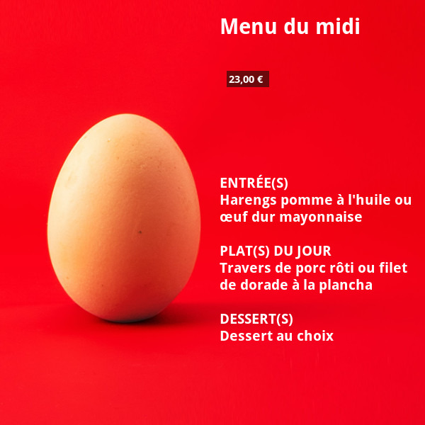 Menu du midi