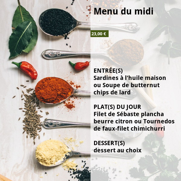 Menu du midi