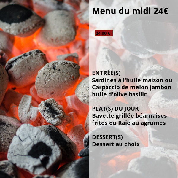 Menu du midi 24€