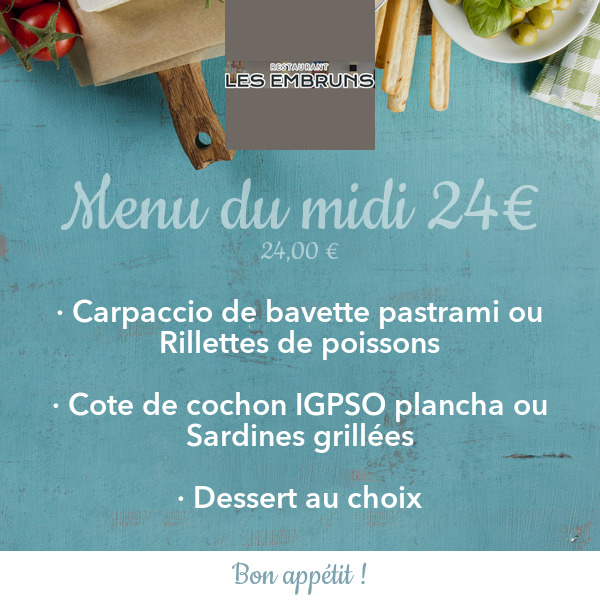 Menu du midi 24€