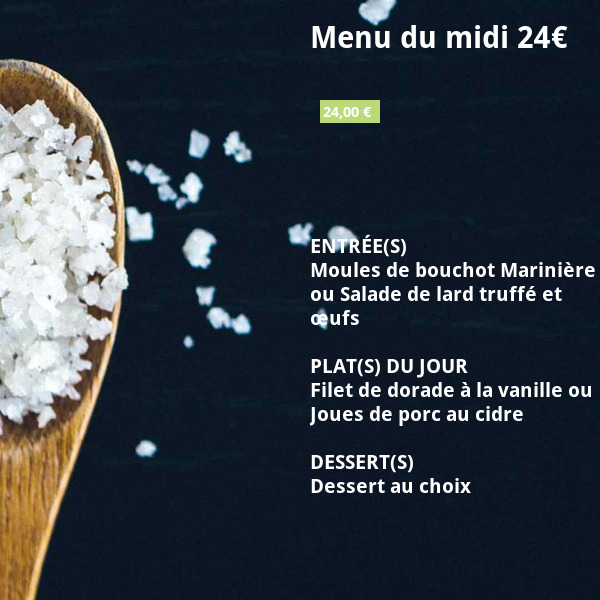 Menu du midi 24€