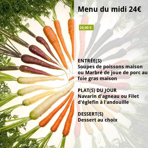 Menu du midi 24€