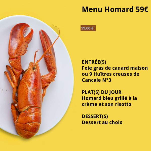 Menu Homard 59€